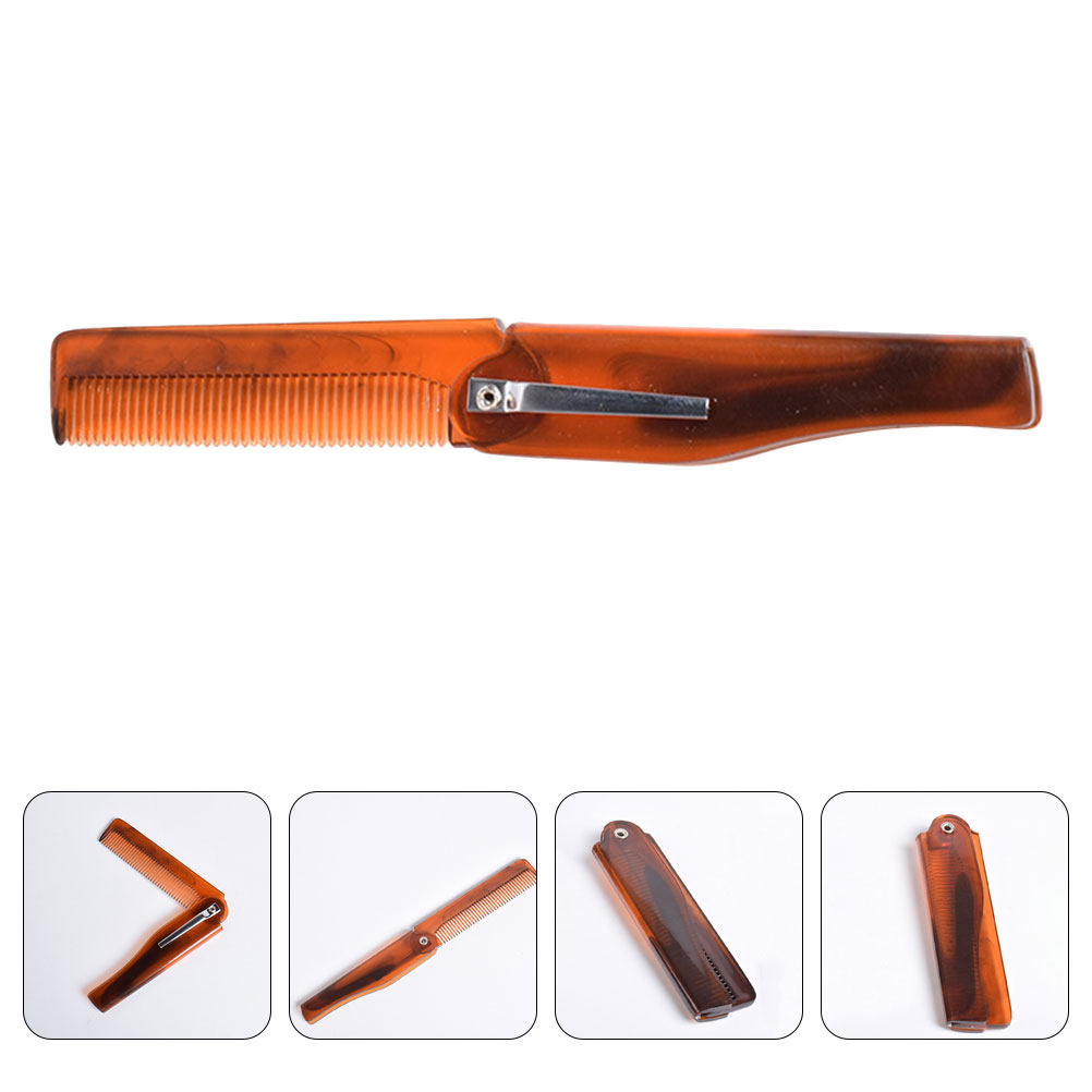 Men'S Grooming And Style - Katlanabilir Erkek Saç Tarağı Taşınabilir Cep