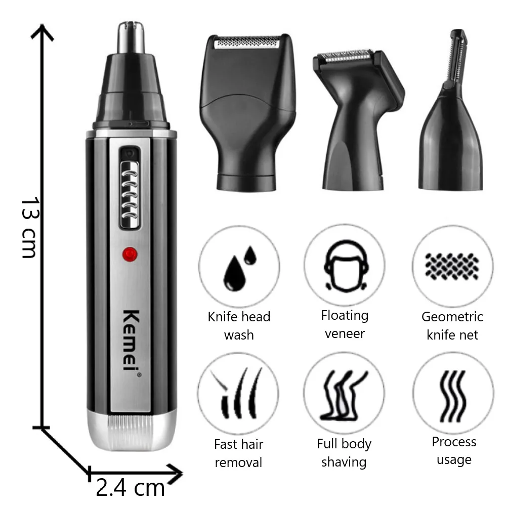 Kemei 4'ü 1 arada düzeltici er - Men'S Grooming Ear Hair incelemesi ve fiyatı