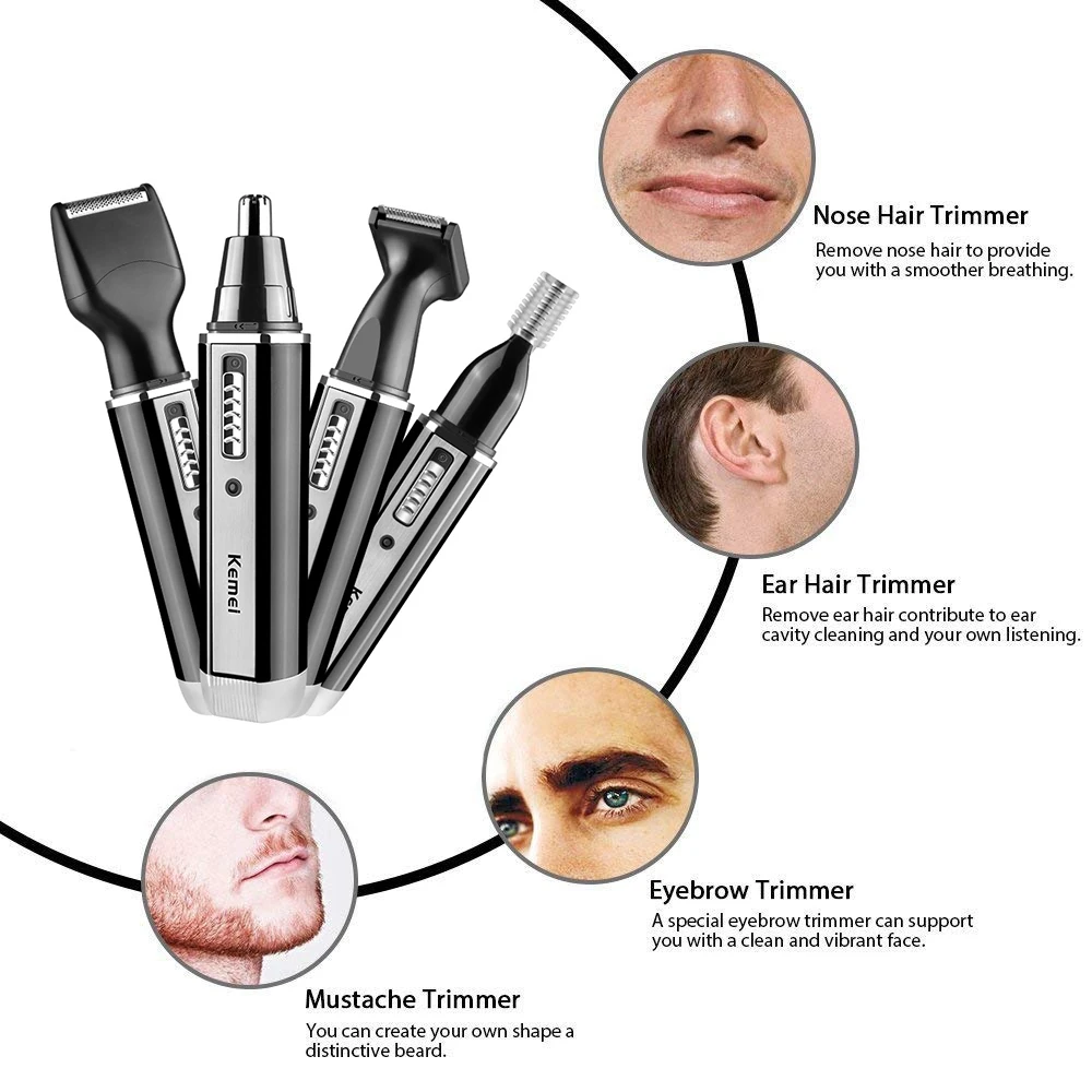 Kemei şarj edilebilir elektrik - Men'S Grooming Ear Hair incelemesi ve fiyatı